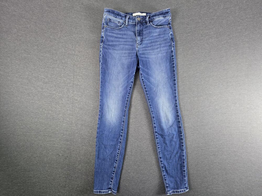 Athleta Jeans Womens 8 Blue Medium Wash Mid Rise Skinny Stretch Denim Pants